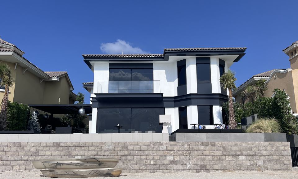 Completed modern waterfront villa in Dubai